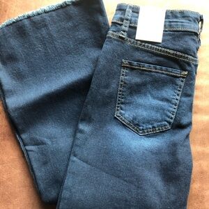 Classic High-Rise Dark Blue Wide Leg Jeans - Women